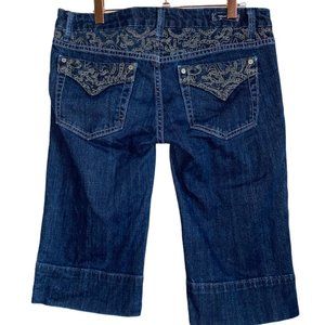 Miss Me Low Stretch Bermuda Jean Shorts